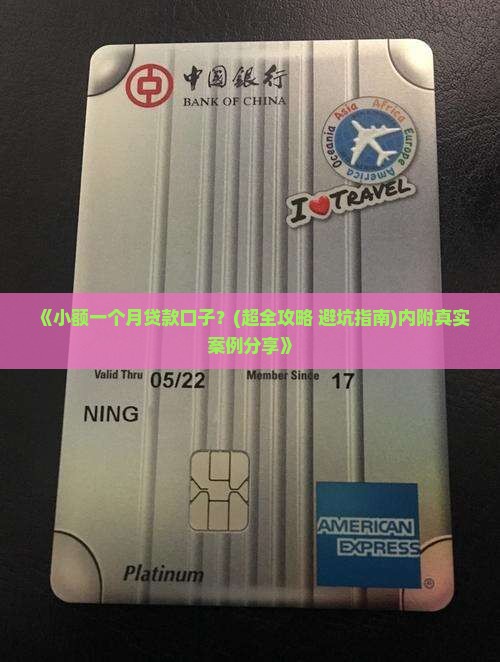 小额一个月贷款口子