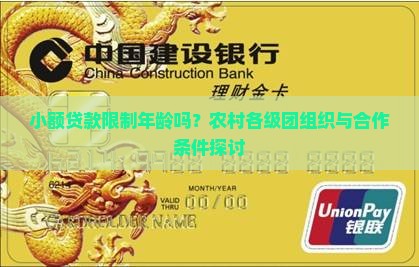 小额贷款限制年龄吗
