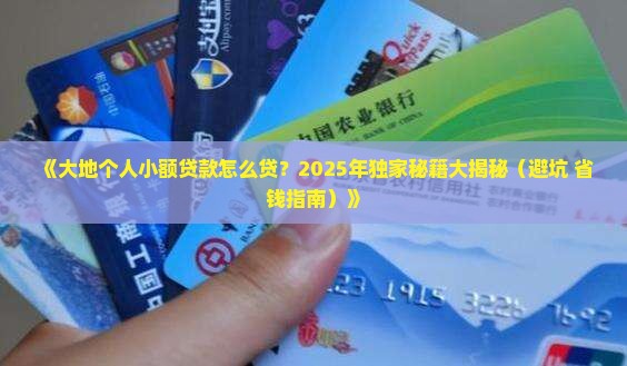 大地个人小额贷款怎么贷
