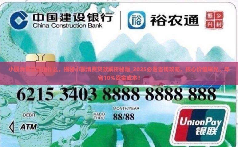 小额消费贷款指什么