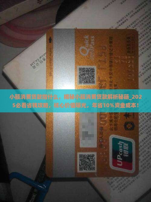 小额消费贷款指什么