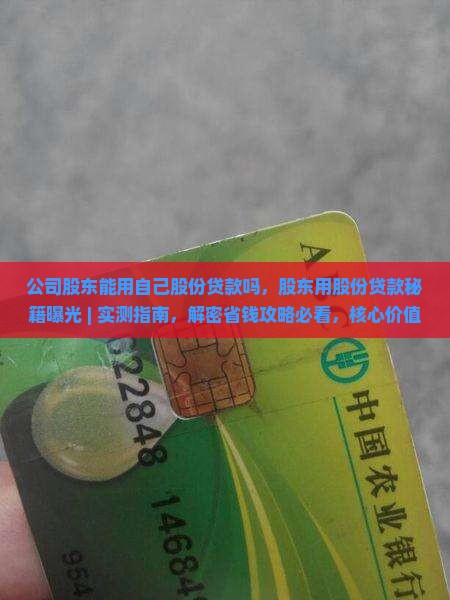 公司股东能用自己股份贷款吗