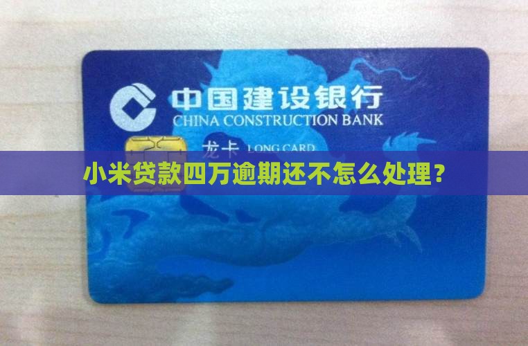 小米贷款4万元逾期怎么办