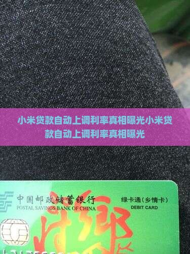 小米贷款自动上调利率