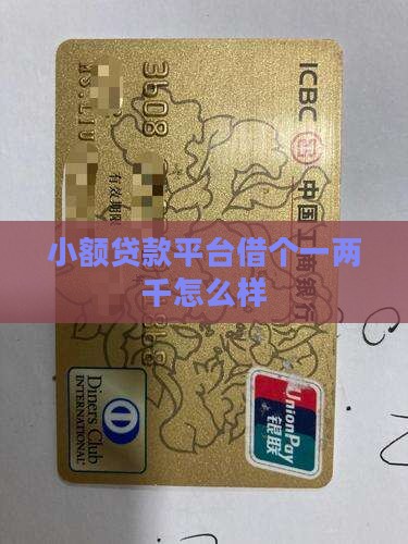 借个一两千的贷款平台怎么样