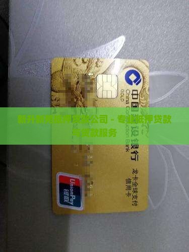 新升新苑抵押贷款公司