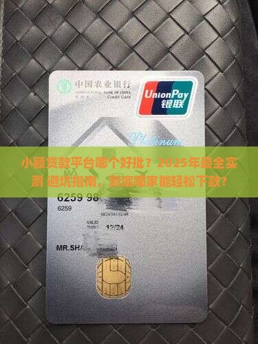 小额贷款平台哪个好批