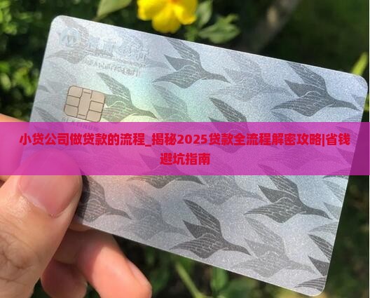 小贷公司做贷款的流程