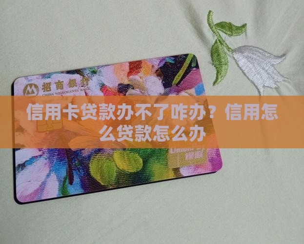 信用卡贷款办不了咋办呢