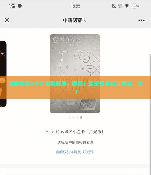 浦发瑞幸6千万贷款额度