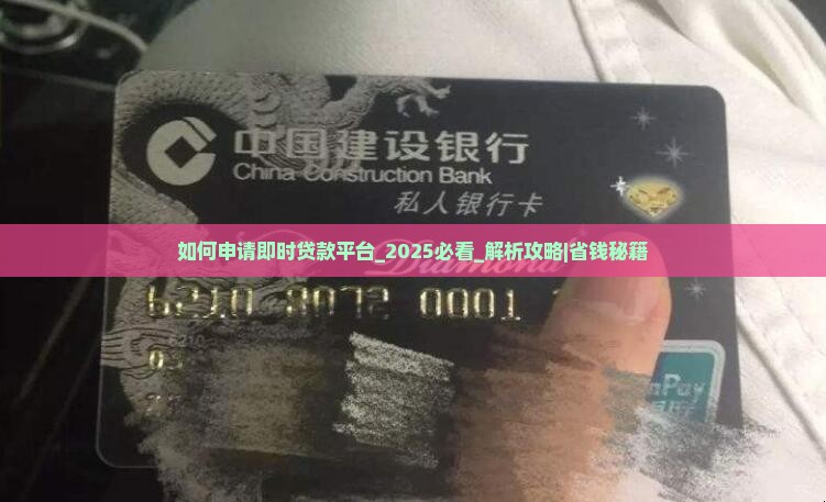 如何申请即时贷款平台