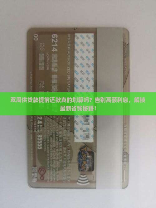 双周供贷款提前还款