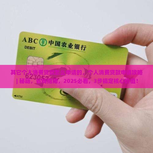 其它个人消费贷款怎么申请的
