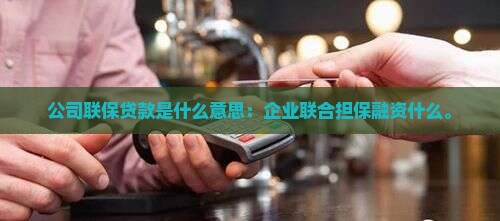 公司联保贷款是什么意思
