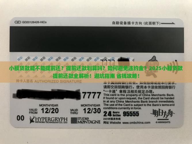 小额贷款能不能提前还
