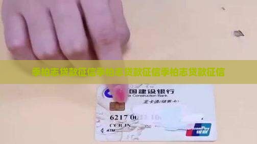 季柏志贷款征信