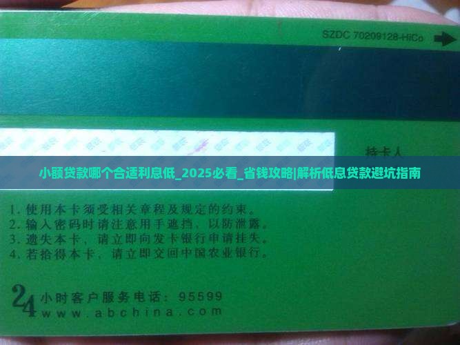 小额贷款哪个合适利息低
