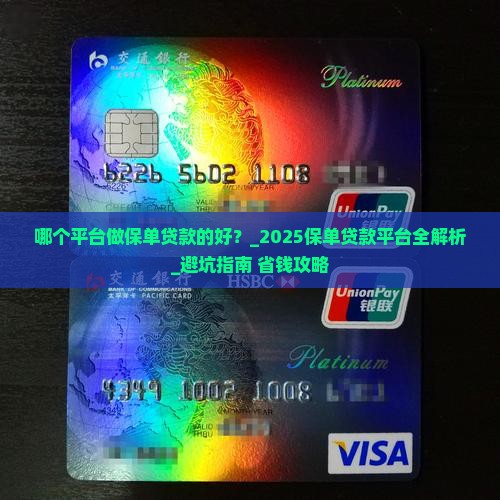 哪个平台做保单贷款的好
