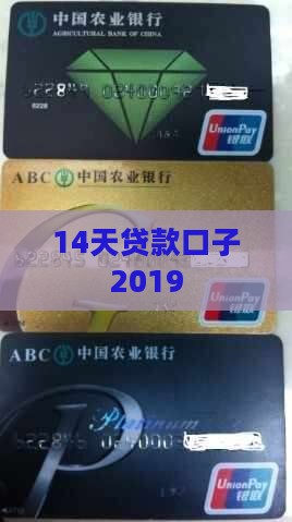 14天贷款口子2019