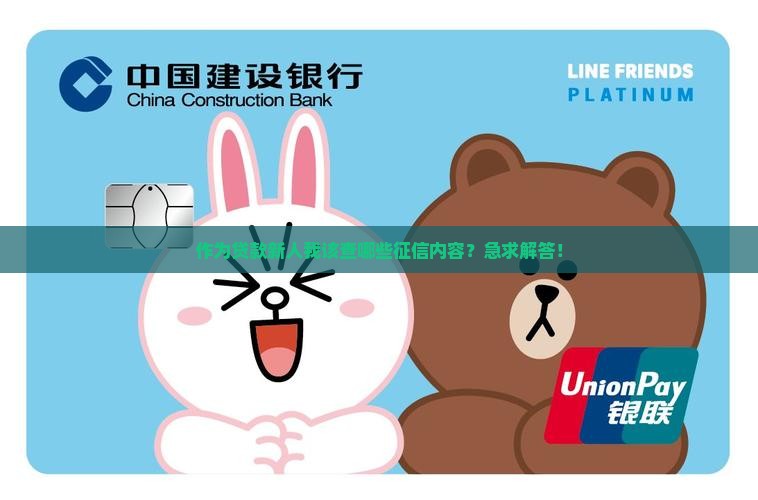 作为贷款新人我该查哪些征信内容？急求解答！
