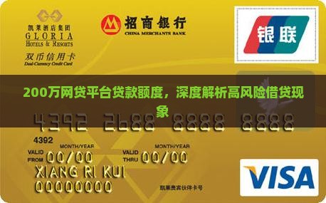 200万网贷平台贷款额度，深度解析高风险借贷现象