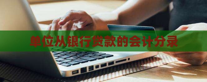 单位从银行贷款的会计分录