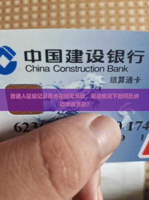 普通人征信记录有点花但无负债，紧急情况下如何还纳功申请贷款？