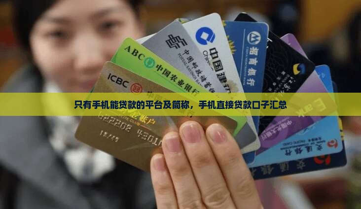 只有手机能贷款的平台及简称，手机直接贷款口子汇总