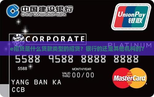 e招贷是什么贷款类型的招贷？银行的还是其他机构的？