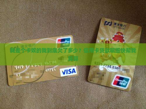 我是个卡奴的我到底欠了多少？信用卡贷款明细快帮我算算