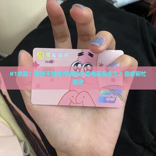 #1求助！郴州千驰抵押贷款公司电话是多少？急求帮忙解决