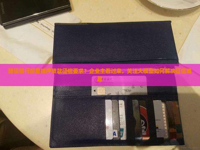 建设银行房屋抵押贷款征信要求？企业主看过来，关注大模型如何解决征信难题