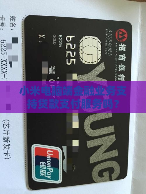 小米电脑端金融业务支持贷款支付服务吗？