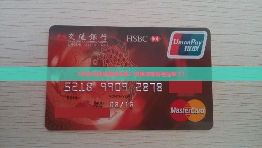 2万块小额贷款够不够？的我快被房租逼疯了！