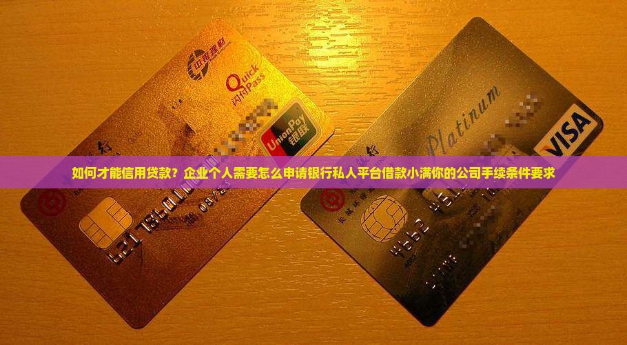 如何才能信用贷款？企业个人需要怎么申请银行私人平台借款小满你的公司手续条件要求
