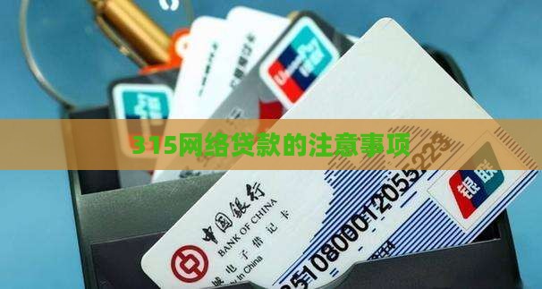 315网络贷款的注意事项