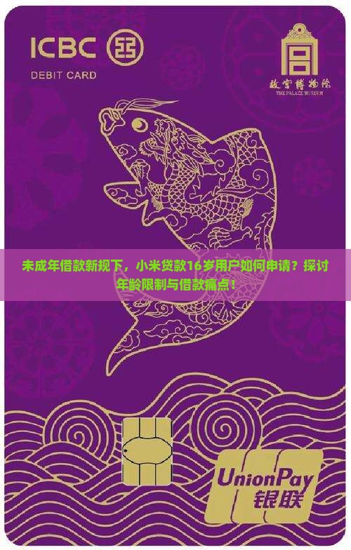 未成年借款新规下，小米贷款16岁用户如何申请？探讨年龄限制与借款痛点！