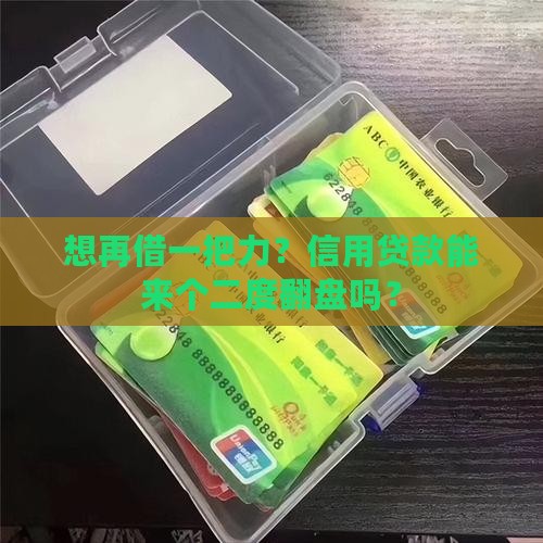 想再借一把力？信用贷款能来个二度翻盘吗？