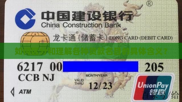 如何区分和理解各种贷款名目的具体含义？