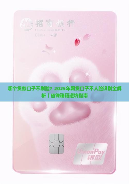 哪个贷款口子不刷脸