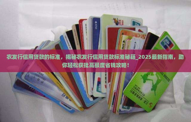 农发行信用贷款的标准