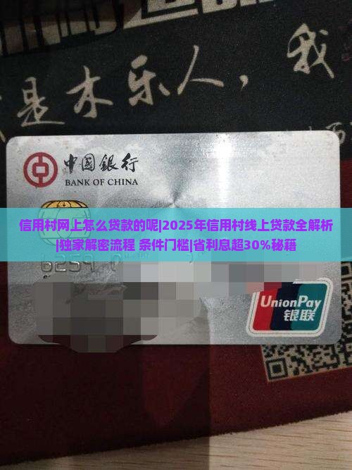 信用村网上怎么贷款的呢