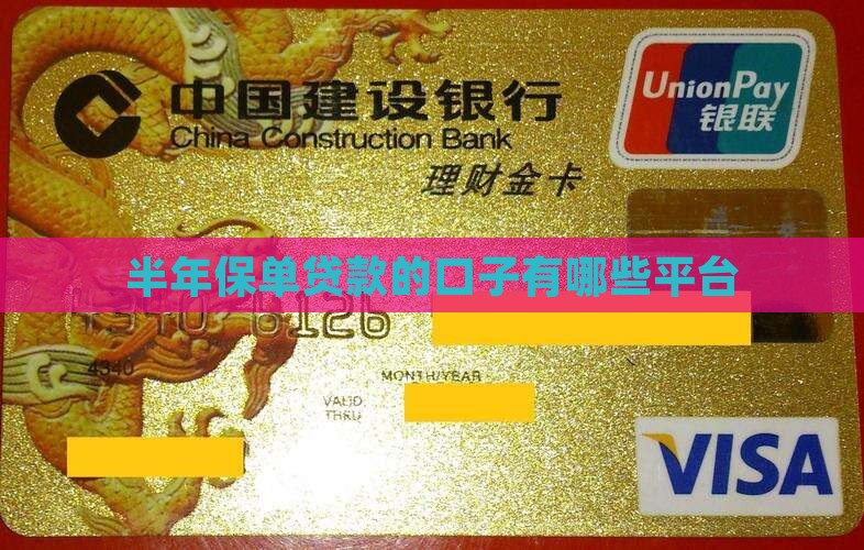 半年保单贷款的口子