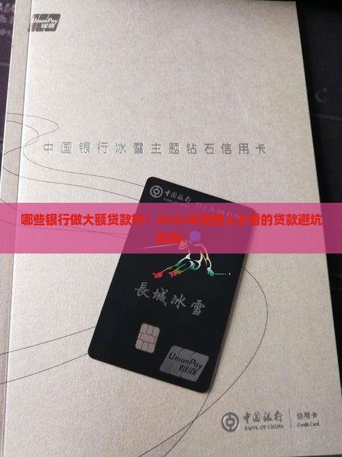 哪些银行做大额贷款好