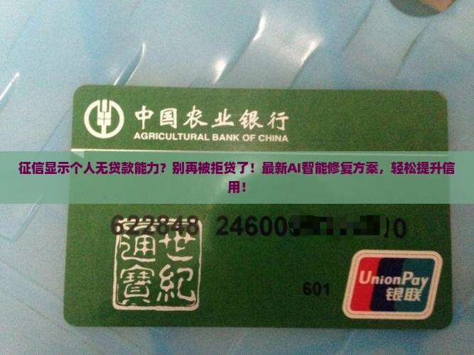 征信显示个人无贷款能力