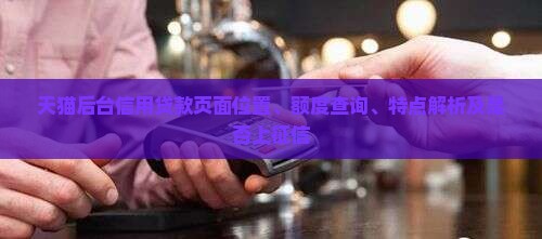 天猫后台信用贷款