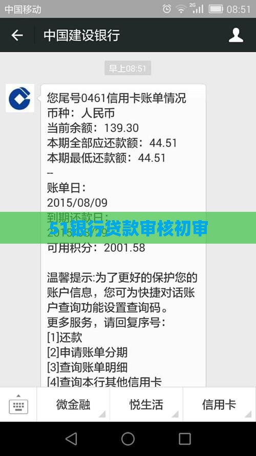 51银行贷款初审
