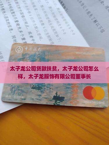 太子龙公司贷款扶贫