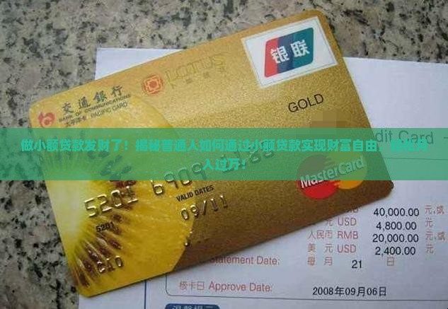 做小额贷款发财了