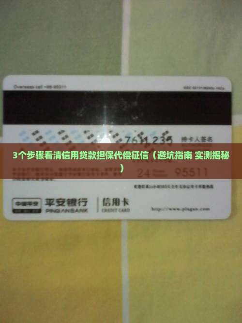 信用贷款担保代偿征信